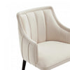 Eda Modern Wood Armchair in Cream Dining Chair | Fauteuil moderne Eda en bois avec accoudoirs, coloris creme