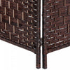 Homcom Double Hinged Woven Wicker Room Divider And Privacy Screens|Homcom Separateur De Piece Et Ecrans D'intimite En Osier Tisse