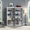 Hopkins Modern 30" Storage Cabinet in White (7-Shelf) - Set of 2 Armoire | Armoire de rangement moderne Hopkins 30" en blanc (7 etageres) - Lot de 2