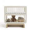 Storkcraft Santorini Deluxe 3-in-1 Convertible Bassinet - Frosted Oat/Driftwood Crib