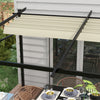 Outsunny 10' X 13' Metal Pergola W/ Retractable Canopy Roof, Beige|Outsunny - Pergola Metallique Avec Toit Coulissant - Auvent De Pergola