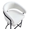 Augusta Modern Metal Upholstered Barstool in White - Set of 3 | Tabouret de bar moderne Augusta en metal et tissu blanc - Lot de 3