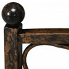 Outsunny Garden Bridge 3.3', Floral Pond Bridge With Safety Railings Brown