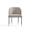 Flor Modern Metal Twill Weave Dining Chair in Wheat - Set of 2 | Chaise de salle a manger Flor en metal moderne a tissage serge, couleur ble - Lot de 2
