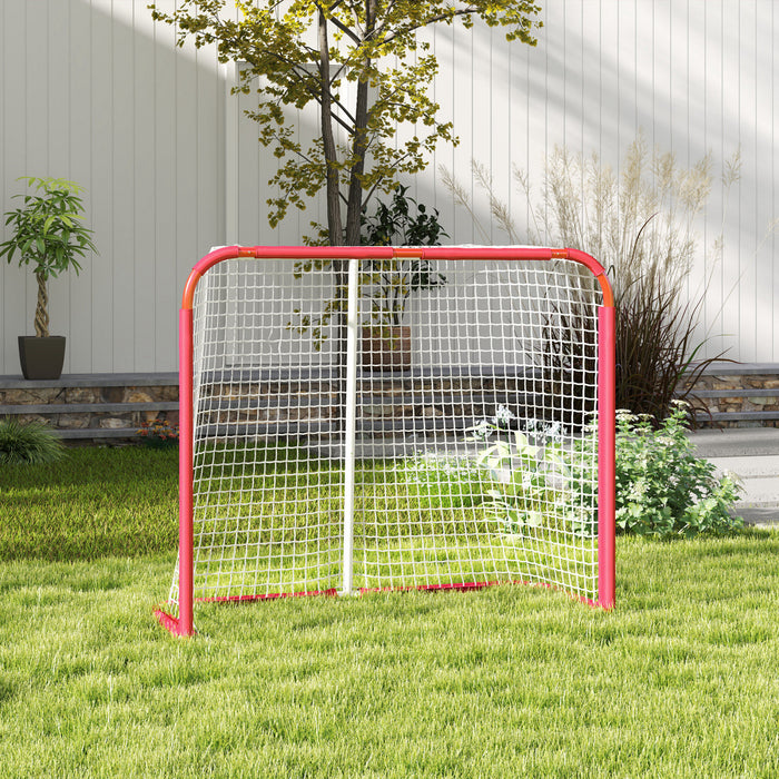 Soozier Portable Hockey Net, Easy Setup Hockey Goal W/steel Frame, Pe Mesh