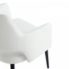 Tremont Modern Metal Vegan Leather Armchair in White | Fauteuil moderne Tremont en metal et cuir vegetalien blanc