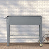 Outsunny 41" X 15" X 32" Elevated Planter Box With Legs Raised Garden Bed Elevated With 2 Wheels, Bo|Outsunny Lit De Jardin Sureleve Outsunny 41" X 15" X 32" Sureleve Avec 2 Roues, Etagere Inferieure P