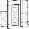 Outsunny 7.6ftmetal Garden Arch W/ Double Gate, Garden Arbor Trellis, Black