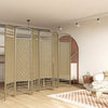 HOMCOM 5.6ft Folding Room Divider, Freestanding Privacy Screen, Natural
