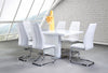 Julius Dining Chair, White Faux Leather (set Of 2) | Chaise De Salle A Manger Julius En Similicuir Blanc (ensemble De 2)