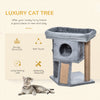 Pawhut Cat Tree, Small Cat Tower With Perch, Scratching Post, Cat Condo, Toy Ball For Kitty, Indoor |Pawhut Arbre A Chat, Petite Tour Pour Chat Avec Perchoir, Arbre A Chat, Condo Pour Chat, Balle Jouet
