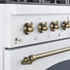 Forno Antico 36" Freestanding Gas Range, White, Convection Oven- FFSGS6219-36WHT | Cuisiniere a gaz autonome Antico de 36", blanc, avec four a convection – FFSGS6219-36WHT