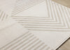 Hudson Modern Geometric Cream Beige Area Rug - 5'3" x 7'7"|Carpette Hudson crème et beige à motif géométrique moderne - 5 pi 3 po x 7 pi 7 po