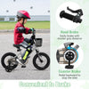 Costway 14" Kid's Bike With Training Wheels Adjustable Handlebar & Seat Handbrake Silver