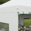 Outsunny 20' X 10' Pop-up Canopy Instant Tent Shelter W/ Roller Bag, White|Outsunny Abri De Tente Instantane 20' X 10' Auvent Escamotable, Blanc