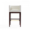 Kingsley Mid-Century Modern Wood Upholstered Barstool in Ivory - Set of 3 | Tabouret de bar rembourre en bois style Mid-Century Modern Kingsley, ivoire - Lot de 3