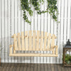 Outsunny Wooden Porch Swing 2-seater Hanging Outdoor Swing Bench W/ Chains|Outsunny Balancoire De Porche En Bois 2 Places Suspendu Avec Chaines