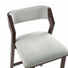 Patricia Modern Wood Upholstered Barstool in White Glacier - Set of 3 | Tabouret de bar moderne en bois Patricia avec revetement en Glacier blanc - Lot de 3