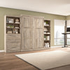 Bestar Pur Queen Murphy Bed with Shelving and Drawers 126-Inch Wall Bed|Grand lit escamotable mural Pur de Bestar de 126 po avec tablettes et tiroirs