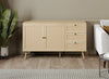 Storage Chest With 3 Drawers – Durable Brown Wood Look | Commode verticale de rangement avec 3 tiroirs - apparence de bois brun durable
