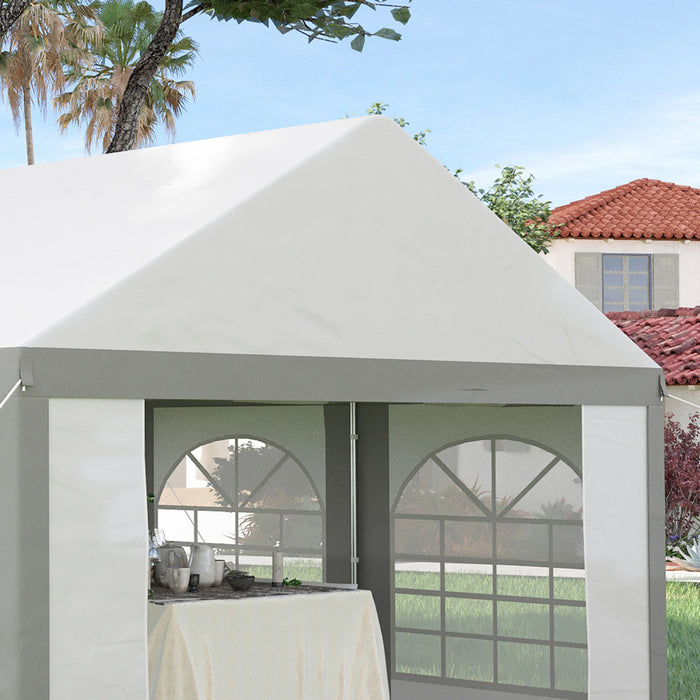 Outsunny 13 X 13ft Party Tent With Sides, 4 Windows And 2 Doors