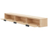 Nordika Slim 72" Wall-Mounted TV Stand with 3 Storage Cabinets - Natural Blonde Oak | Meuble pour téléviseur mural mince Nordika de 72 po avec 3 armoires de rangement - chêne blond naturel