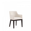 Gansevoort Modern Wood Vegan Leather Armchair in Ivory - Set of 2 | Fauteuil en bois moderne Gansevoort en cuir vegetalien ivoire - Lot de 2