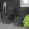 Outsunny Reclining Zero Gravity Chair, Folding Sun Lounger With Cushion