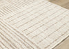 Florence Brown Cream Geometric Linework Design Rug, 6'7" x 9'6" Indoor Area Rug | Tapis Florence Brown Cream a motif geometrique a lignes lineaires, 6'7" x 9'6"
