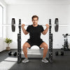 Soozier Adjustable Squat Rack, 660lbs Multi-Function Barbell Rack, Black