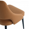 Tremont Modern Vegan Leather Metal Dining Chair in Saddle - Set of 2 | Chaise de salle a manger moderne Tremont en cuir vegetalien et metal, couleur selle - Lot de 2