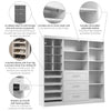 Bestar Pur 86 W Closet Organizer System - White|Système d’organisateur de garde-robe Pur de Bestar de 86 po (L) - blanc