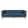 Dana 3-seater Tufted Fabric Sofa With Birch Wood Frame - Navy Blue | Canapé 3 Places Dana En Tissu Capitonné Avec Structure En Bois De Bouleau - Bleu Marine