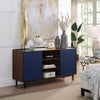 Duane Mid-Century Modern 4-Piece Living Room Set in Navy Blue | Ensemble de salon Duane style milieu du siecle, 4 pieces, bleu marine