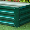 Outsunny 4' X 2' X 1' Raised Garden Bed, Galvanized Steel Planter Box For Vegetables, Flowers, Herbs|Outsunny Parterre De Fleur Rectangulaire Potager De Jardin Jardinieres Bac A Fleurs Panneaux Modulab