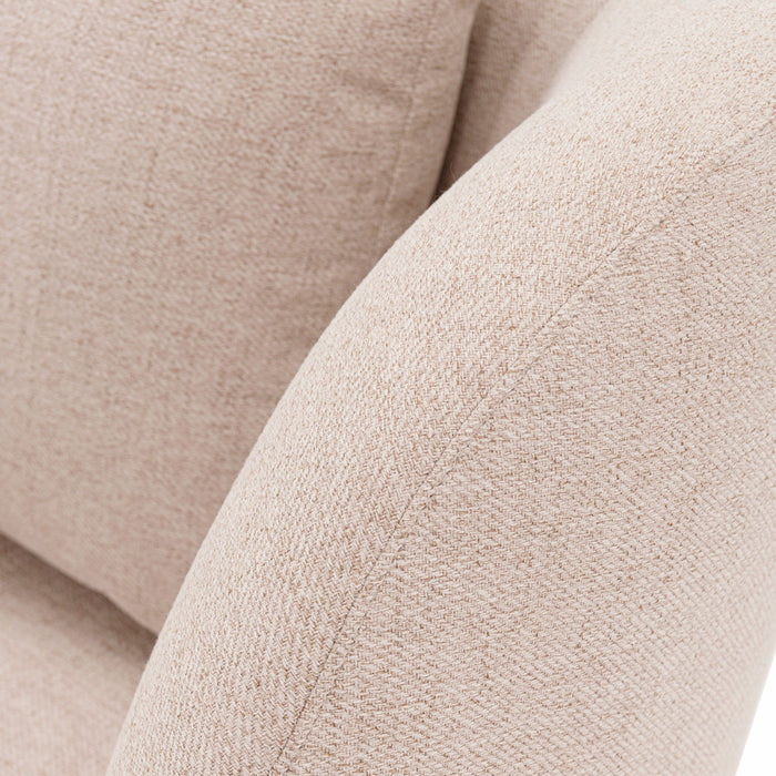 Siri Modern Upholstered Lounge Chair in Wheat - Set of 2