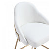 Gracie Modern Metal Upholstered Barstool in White and Gold - Set of 3 | Tabouret de bar moderne en metal Gracie, rembourre, blanc et or - Lot de 3