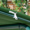 Outsunny 3-seat Patio Swing Chair With Adjustable Canopy Green And White|Outsunny Balancoire De Patio A 3 Places Avec Auvent Reglable, Vert Et Blanc
