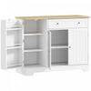 41" Sideboard Buffet Cabinet with Storage Drawer, Adjustable Shelf, White