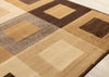 Florence Brown Beige Layered Squares Rug, 7'9" x 10'6" Indoor Area Rug | Tapis Florence a carreaux superposes marron et beige, 7'9" x 10'6"