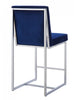 Luxembourg Counter Height Chair, Blue & Chrome (set of 2) | Chaise d'hauteur comptoir Luxembourg, bleu et chrome (ensemble de 2)