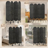 HOMCOM 4 Panel Room Divider, Bohemian Folding Privacy Screen, Black