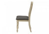 Dining Chair Set of 2 Dining Room Kitchen Side Antique Grey Fabric Wood Legs Transitional|Ensemble de 2 chaises de salle à manger de style transitionnel avec tissu gris antique et pattes en bois pour la cuisine et la salle à manger