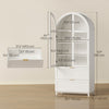 HOMCOM Arched Kitchen Pantry Cabinet, 71" Tall Kitchen Storage Cabinet
