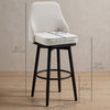 HOMCOM Bar Height Bar Stools Set of 2 360° Swivel Barstools with Steel Legs