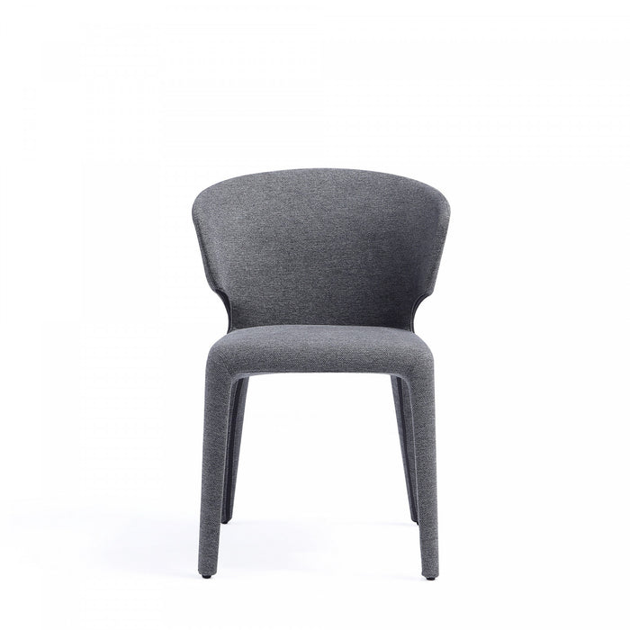 Conrad Mid-Century Modern Upholstered Dining Chair in Gray - Set of 4