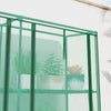 Outsunny Lean-to Mini Greenhouse W/ 3 Tier Shelves, 3 Roll-up Doors, Green|Outsunny Mini Serre Adossee Avec 3 Etageres, 3 Portes Enroulables, Vert