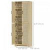 HOMCOM Kitchen Pantry with 4 Rattan Doors and Adjustable Shelves, Oak