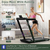 Superfit 2.25hp 2 In 1 Dual Display Folding Treadmill Jogging Machine W/app Control Green
