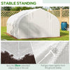 Outsunny 13 X 9.8ft Walk-in Polytunnel Greenhouse, Zipped Roll Up Sidewalls|Outsunny Serre Polytunnel 13 X 9,8 Pi, Parois Laterales Enroulables Zippees